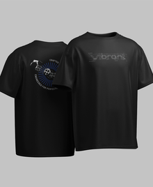 The Engineered for Perfection Tee fabric and crew neck detail
