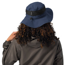 Columbia Track Hat back view showing adjustable drawcord and toggle