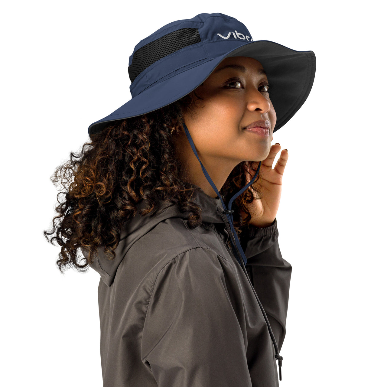 Columbia Track Hat side view with mesh vent detail